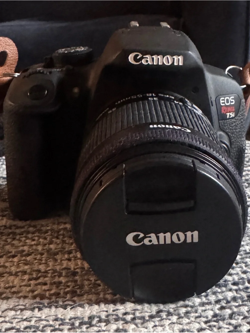 Canon DSLR Camera in Black with Canon Lens Cap